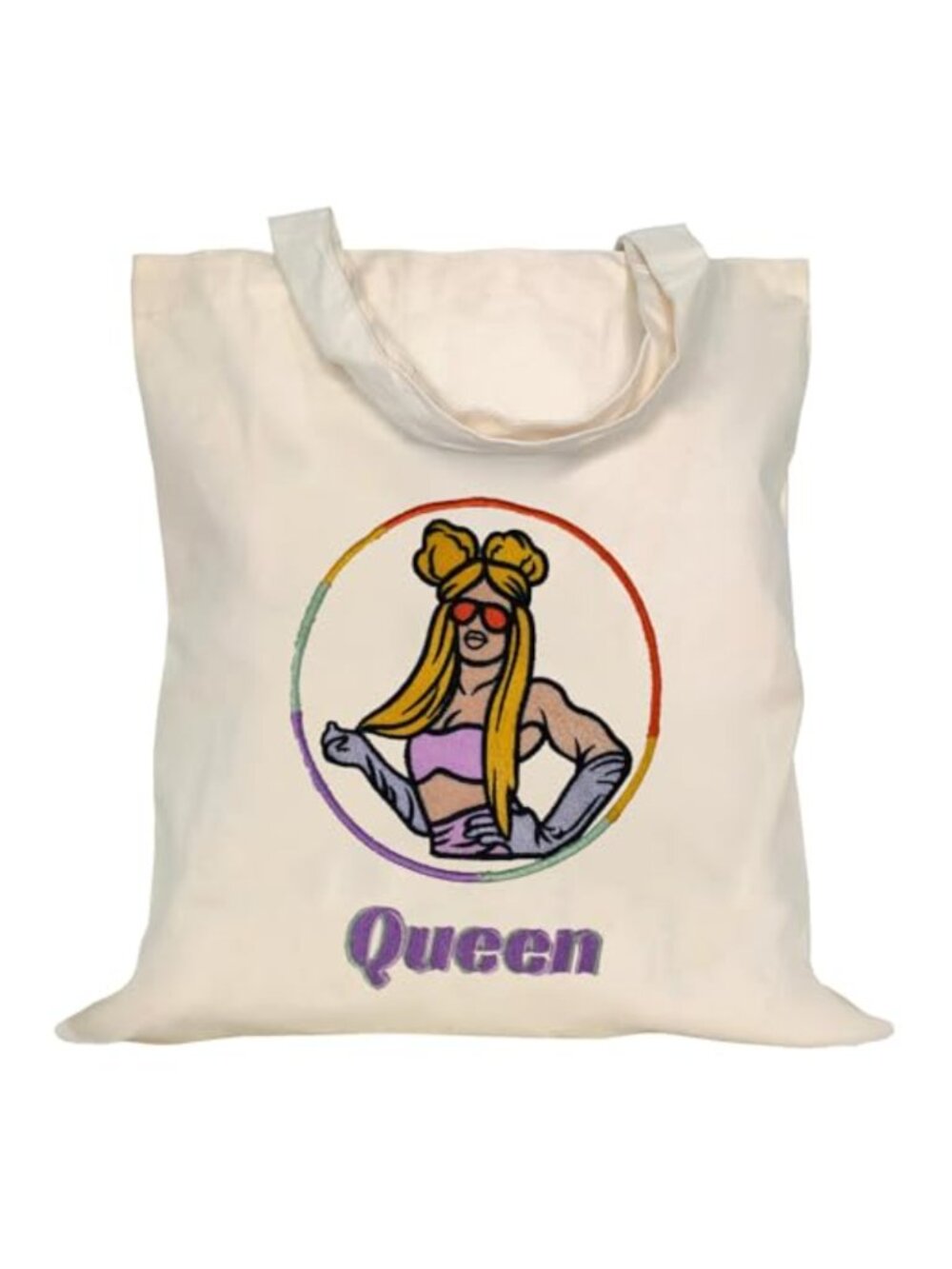 100% Cotton Canvas Tote 15"x16" Embroidered Reusable Grocery Bag